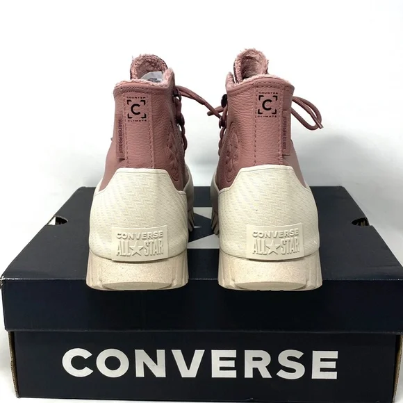 Converse Lugged 2.0 Waterproof Platform High Sneakers Women Saddle Dark A01329C - Picture 4 of 11